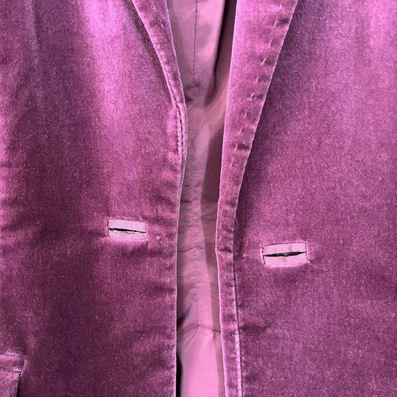 Ann Taylor Merlot Velvet Blazer, Size: 2 - Picture 3 of 10